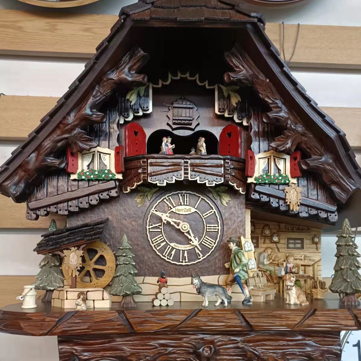 Herrzeit Man With Umbrella Cuckoo Clock