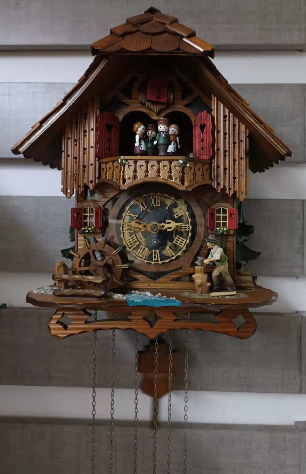 Old Man Split Wood Cuckoo Clock